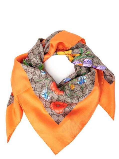 gucci scarf orange|gucci wool silk shawl.